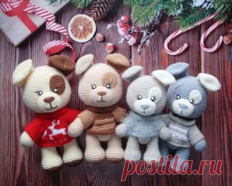 Вязаные собачки. Автор Настя Трайно