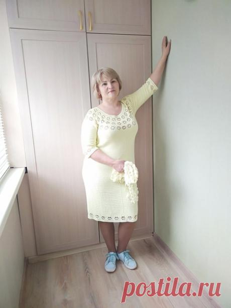 Мой долговяз, спасибо внучке за фото, как сумели, но вчера вечером свершилось, платье готово.