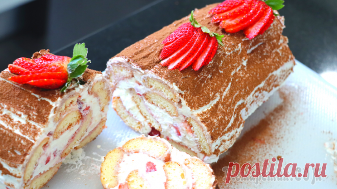 Клубничный десерт без выпечки и без яиц // Клубничное тирамису В этом видео готовлю обалденный летний десерт без выпечки
Печенье савоярди 150 гр.   Сливки 35% 200 гр.  Маскарпоне 250 гр. Сахарная пудра 2 ст л с верхом.  Клубника 200 гр.  Вода 1/2 стакана.  Сахар ...