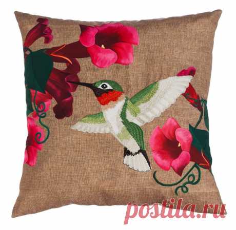 Amazon.com: Nueva Creative Burlap Naturaleza 18 inch al aire última intervensión SAFE almohada, Hummingbird: Jardín y Exteriores