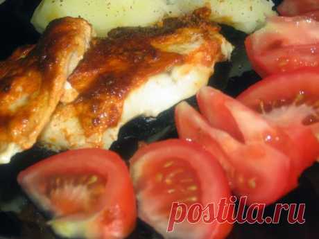 Минтай, запечённый в сливках.