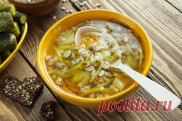 Классический постный рассольник с перловкой и огурцами – простой и вкусный рецепт, как приготовить пошагово