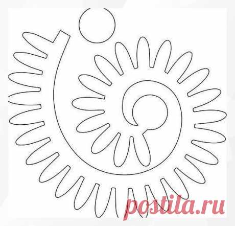 Шаблоны спиральных цветов из фетра