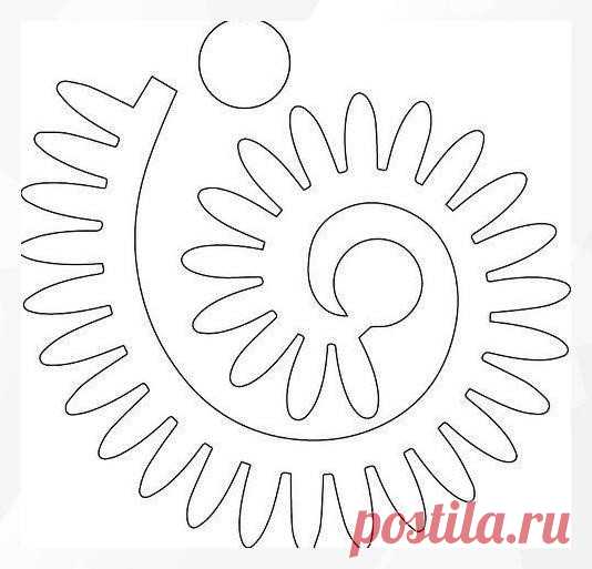 Шаблоны спиральных цветов из фетра