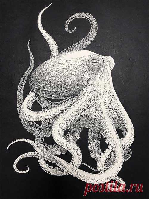 Осьминог из одного листа бумаги