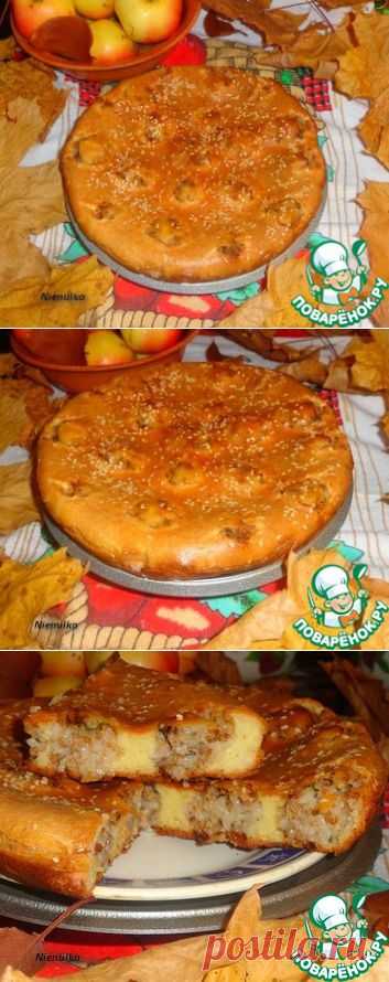 Пирог с рисовыми тефтельками - кулинарный рецепт