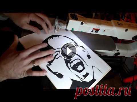 Chester Bennington Portrait Linkin Park Khyu ScrollSaw Выпиливание портрета Chester Bennington солист группы Linkin Park, кумир миллионов Использовалась фанера 4 мм, лобзиковый станок Jet jss-16a, пилки Летучий Голландец ревер...
