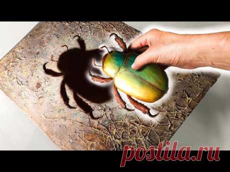 TIN FOIL + TEXTURE Extravaganza — Giant 3D Beetle 🪲 | AB Creative Tutorial