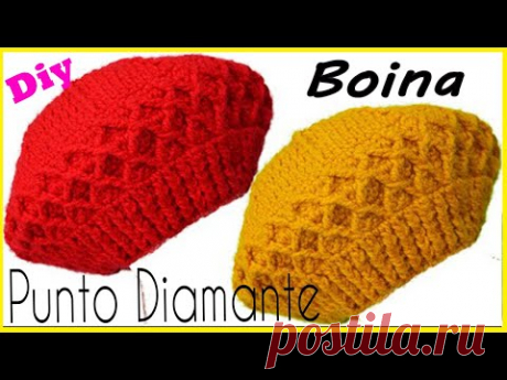 🌈Boina a Crochet en PUNTO DIAMANTE ( Facil y Paso a Paso) crochet hats ❤