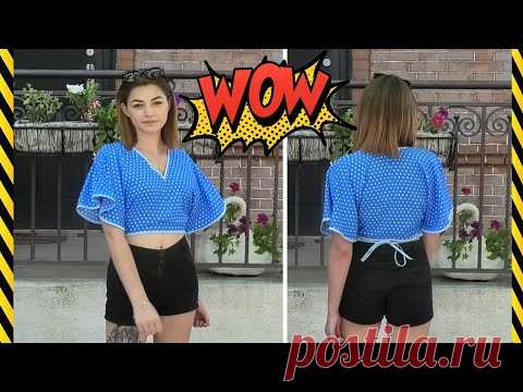 Шьем блузку пятиминутка - легкий крой и очень быстрый пошив