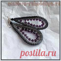 Мастера рукоделия - рукоделие для дома. Бесплатные мастер-классы, фото и видео уроки - Мастер-класс по бисероплетению: Серьги «Аметист в серебре»