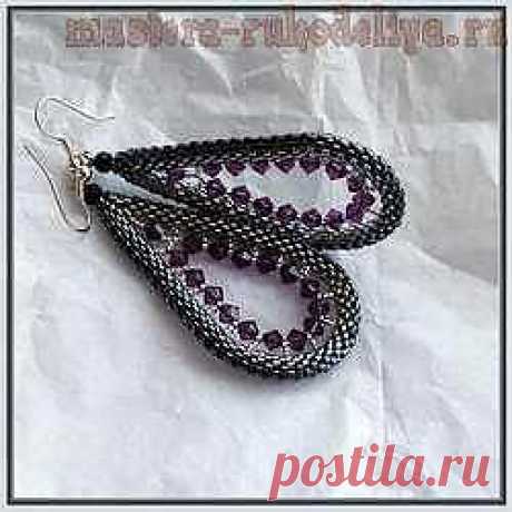 Мастера рукоделия - рукоделие для дома. Бесплатные мастер-классы, фото и видео уроки - Мастер-класс по бисероплетению: Серьги «Аметист в серебре»