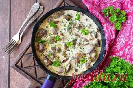 Куриная печень в сливках – 7 вкусных рецептов (с фото)