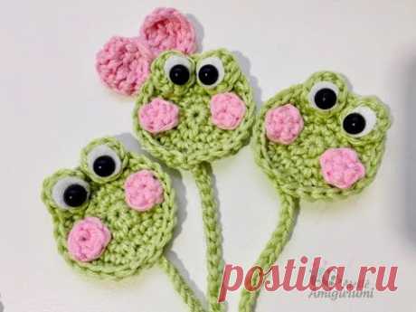 Marcador de página (SAPINHO) linha usada: amigurumi da círculo