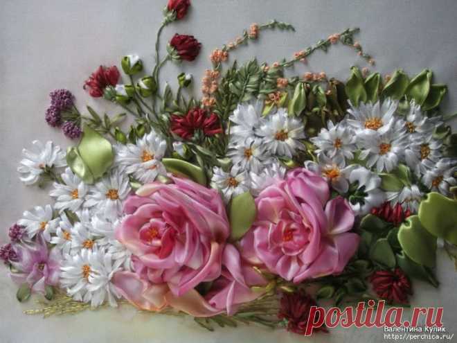 Великолепные работы вышивки лентами Валентины Кулик