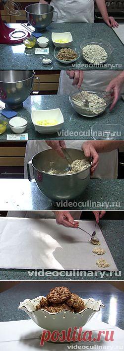Печенье из овсяных хлопьев - Видеокулинария.рф - видео-рецепты Бабушки Эммы