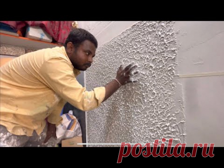 New wall texture painting design | wall decoration texture painting ideas