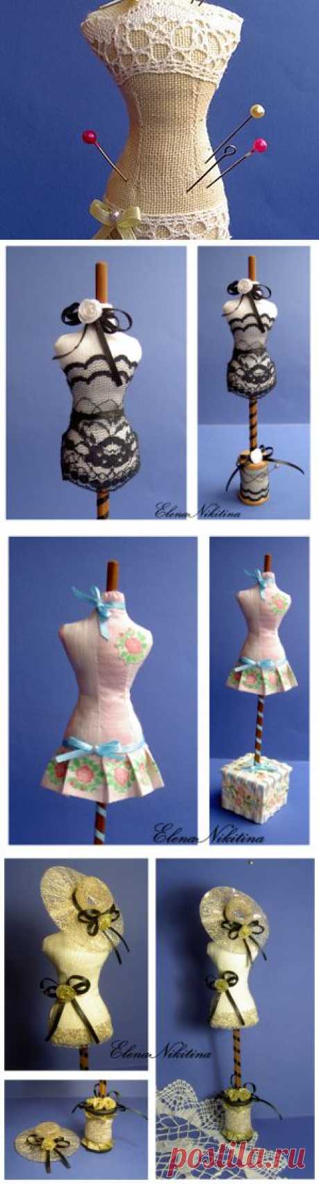 игольница мини-манекен - Ярмарка Мастеров - ручная работа, handmade