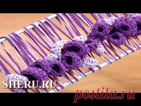 Hairpin Flower Lace  Урок 37 Цветы и листья в ленте