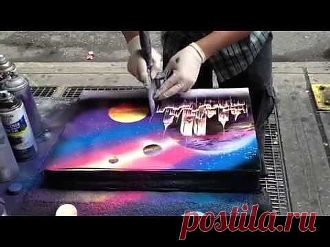 (+1) тема - Техника быстрого рисования «spray paint art» (видео) | Искусство
