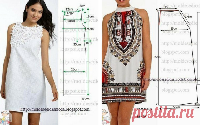Моделирование интересных платьев и туник — Сделай сам, идеи для творчества - DIY Ideas