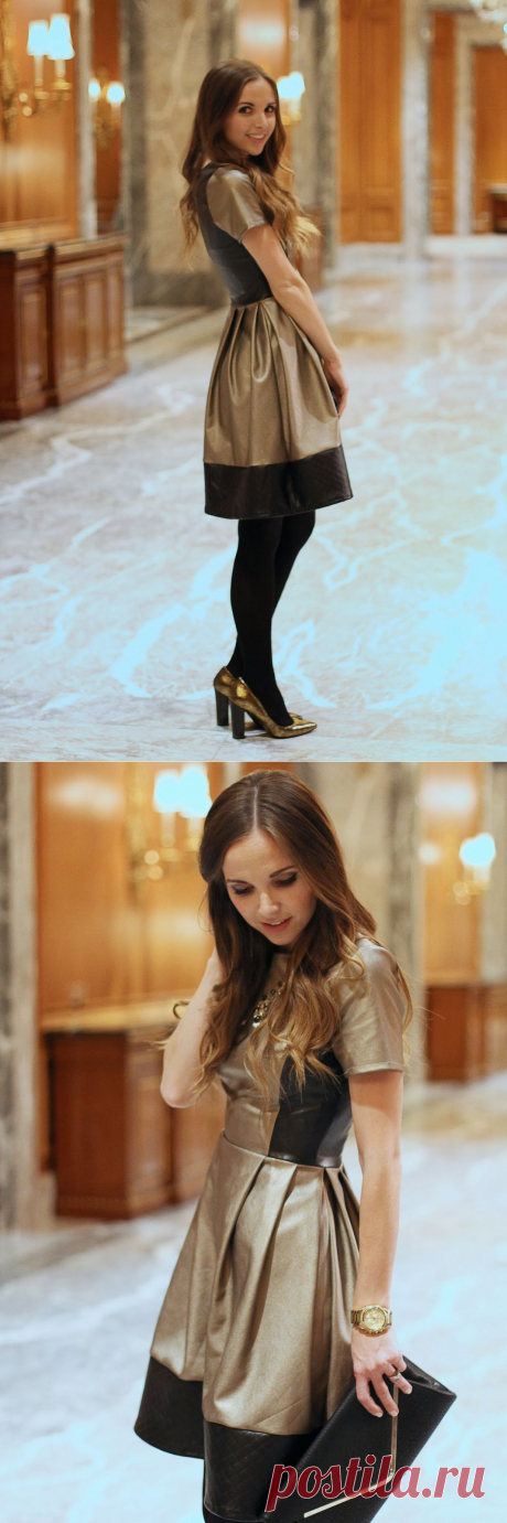 Merricks Искусство: ручной работы ЦВЕТ BLOCKED искусственной кожи ПЛАТЬЕ (учебник)