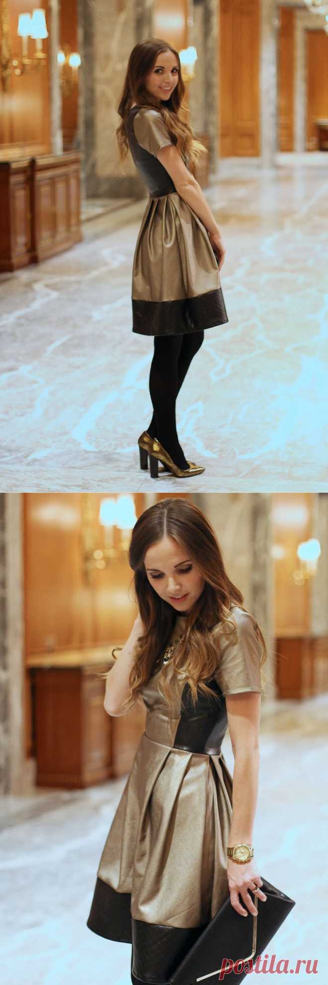 Merricks Искусство: ручной работы ЦВЕТ BLOCKED искусственной кожи ПЛАТЬЕ (учебник)