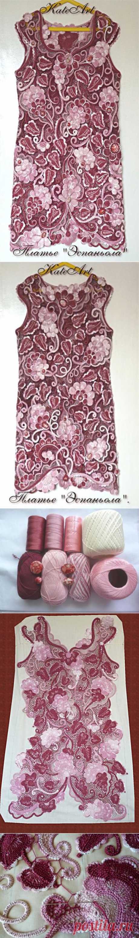 Изумительное платье в технике ирландского кружева Екатерины Поляковой — Рукоделие