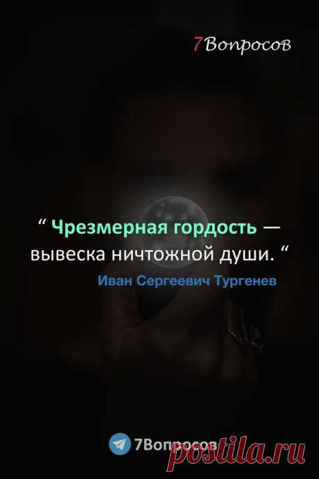 “ Чрезмерная гордость — вывеска ничтожной души. “ © Иван Сергеевич Тургенев. #цитаты #афоризмы #мудрыеслова #духовныйрост