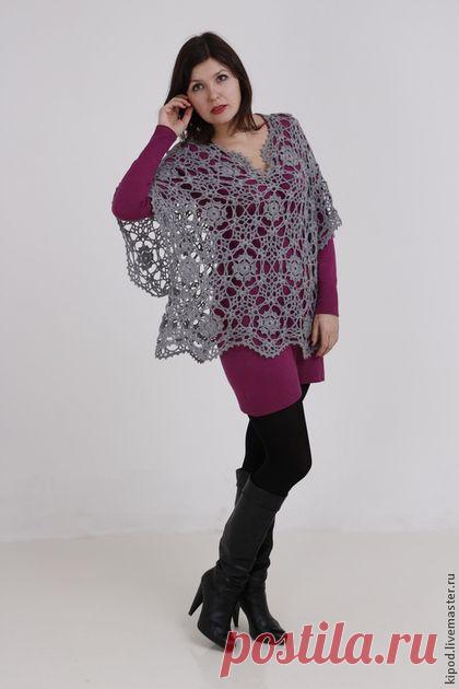 Купить "Сама невесомость" туника кружевная - кофточка, ажурная кофточка, накидка, ажурная накидка, ажур