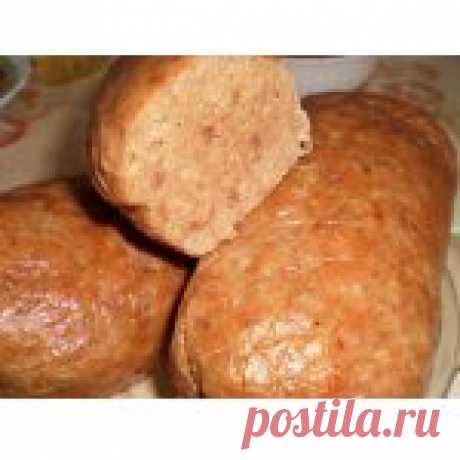 Домашняя печеночно-мясная колбаса Кулинарный рецепт