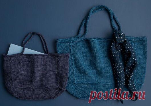 Вязаная сумка-шоппер