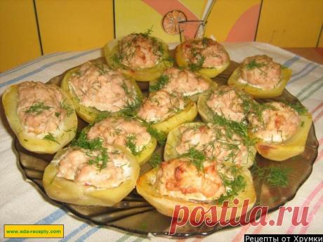 Запеченный картофель с фаршем в духовке
