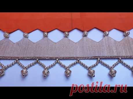 (6058) लेटेस्ट ट्राउज़र मोहरी डिज़ाइन with Lace kangura cutting and stitching in Hindi - YouTube