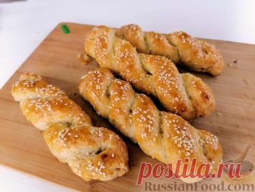 Рецепт: Слоёная выпечка с мясом на RussianFood.com