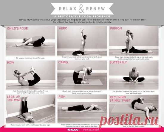 Relaxing, Restorative Yoga Sequence | POPSUGAR Fitness