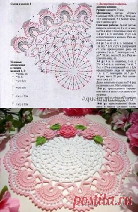 (98) Филейное вязание.Салфетки.