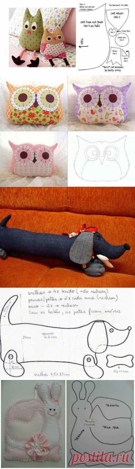 Большая подборка выкроек для мягких игрушек - Рукоделие