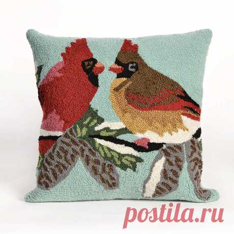 Amazon.com: Liora Manne frontporch Pájaros sobre ramas interior/exterior almohada 18 inches cuadrado: Jardín y Exteriores