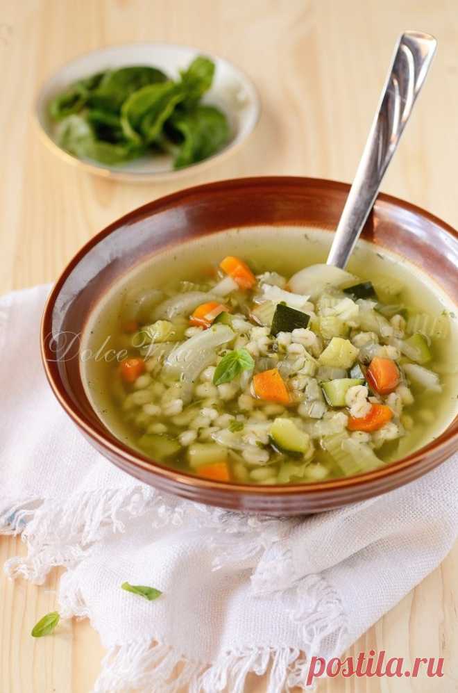 †ПОСТНАЯ ТРАПЕЗА. #ВЕЛИКИЙ_ПОСТ #РЕЦЕПТЫ† Постный суп с перловкой и базиликом (без масла)