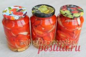Помидоры дольками с луком и маслом на зиму, рецепт с фото
