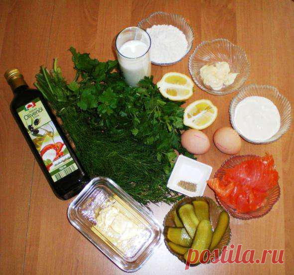 Французская кухня: Блинчики crepes c копченым лососем