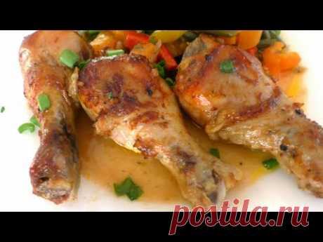 Как же Это Вкусно!Запеченные ножки с овощами☆