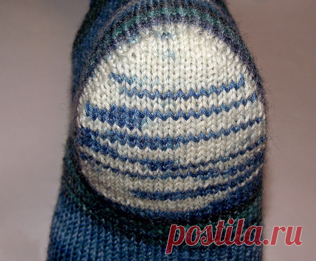 tru-knitting: Носочная пятка с клином. Мастер-класс с фото
