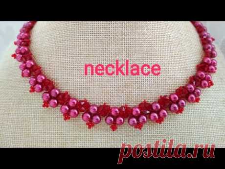 Necklace - easy tutorial. Простое колье. МК