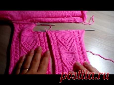 Детская кофточка с сердечками для девочки. 2 часть. Мастер-класс.