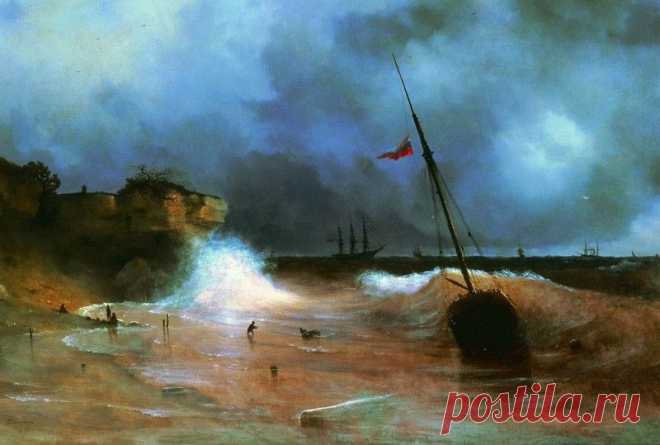 Конец бури на море 1893 91х135. Иван Константинович Айвазовский. |  gallerix.ru