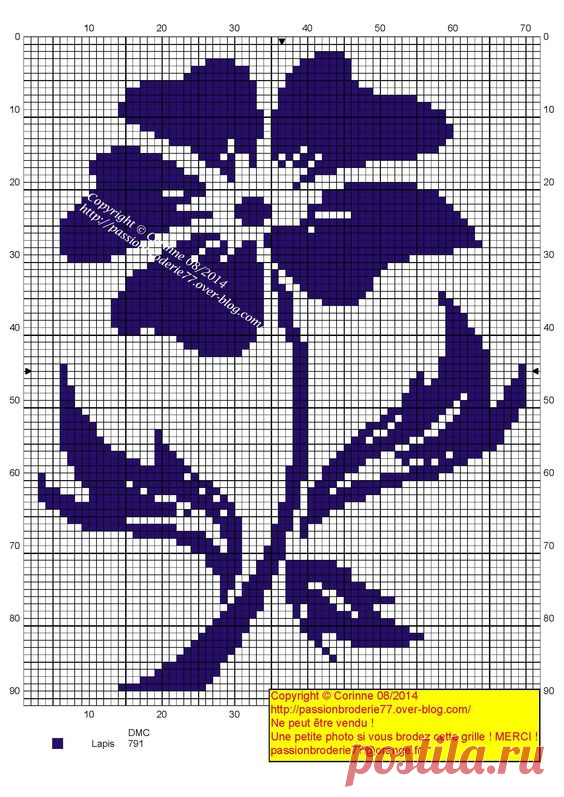 Monochrome bleue | Вязание филейное