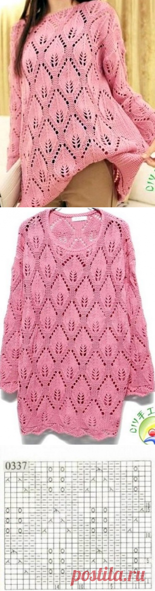 Стильная туника спицами