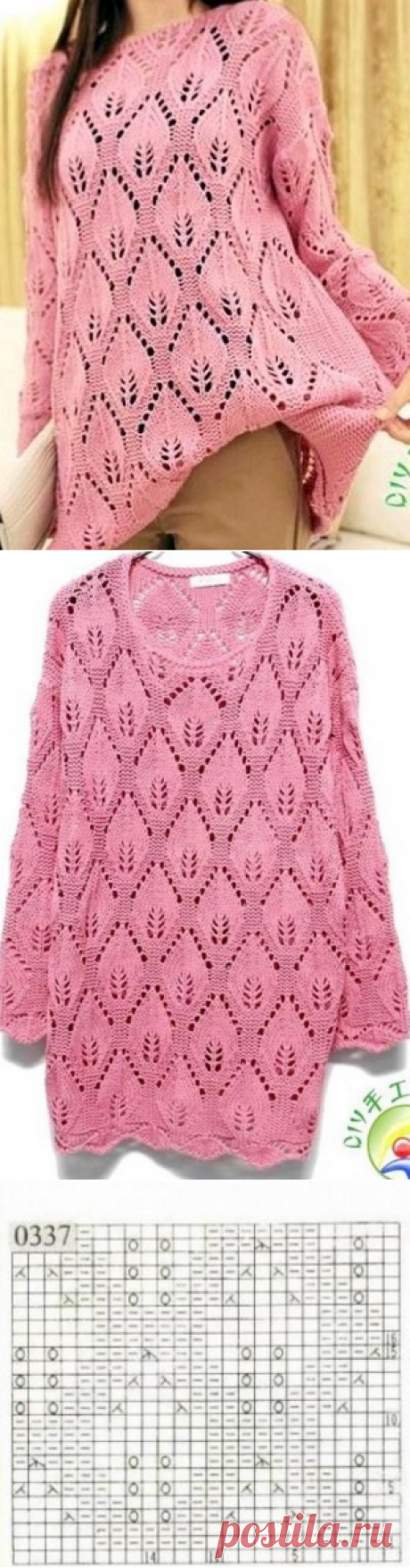 Стильная туника спицами